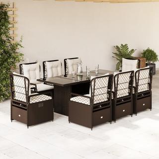 VidaXL set da pranzo da giardino Polirattan  