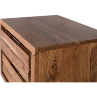 mutoni Table de chevet en bois d'acacia naturel 50x56  