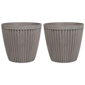 Set di 2 vasi per piante en Polvere di Pietre Glamour POKA
