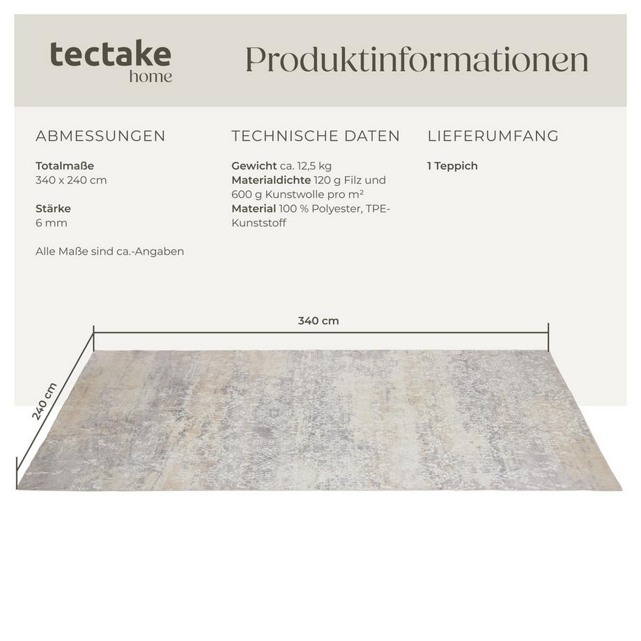 Tectake Tappeto designer vintage Dalia Diverse dimensioni  
