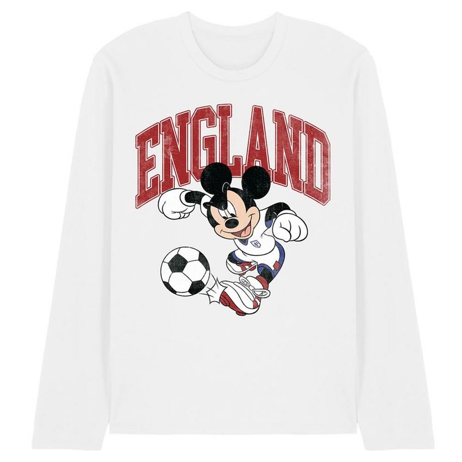 T-ShirtManches Longues Motif Mickey Mouse Motiftyle Ballon De Foot England
