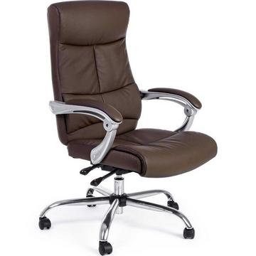 Fauteuil de bureau pivotant Lisbona avec accoudoirsh marron