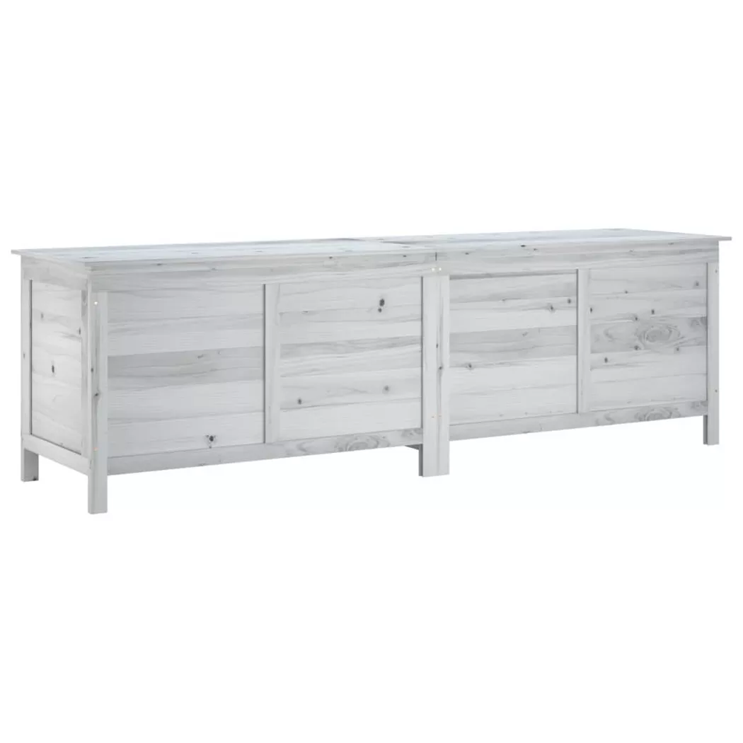 Blanc vidaxl salon de jardin bois massif