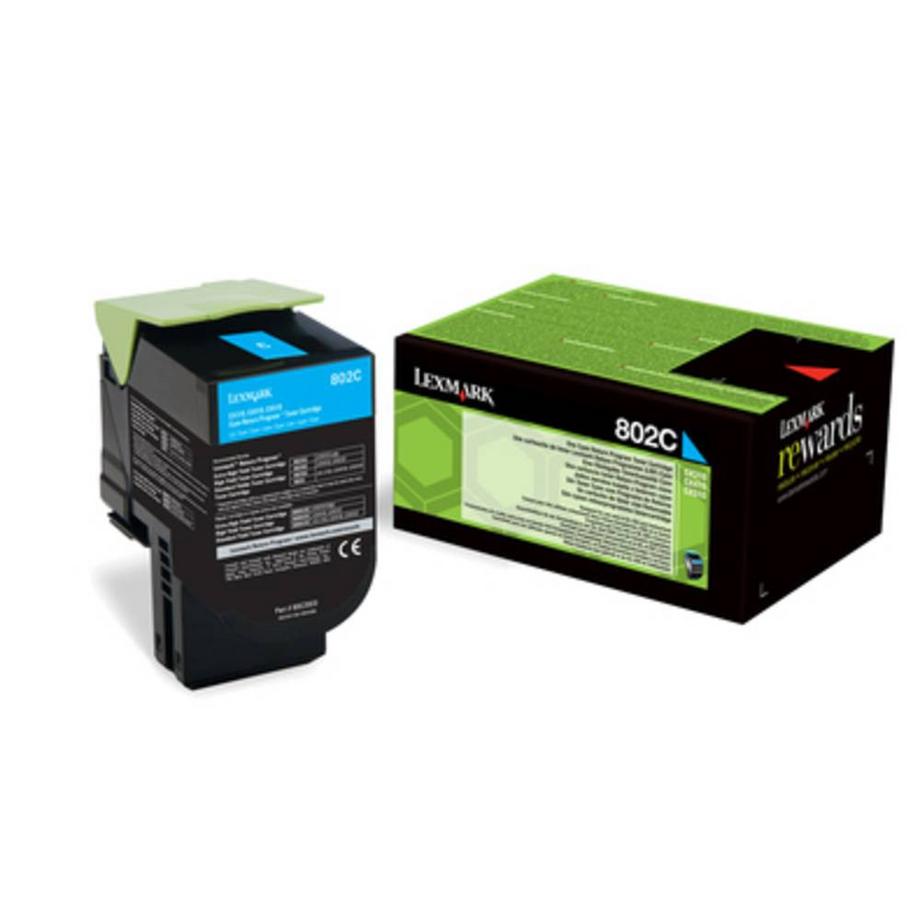 Lexmark  Cassetta Toner 802C CX310 CX410 CX510 Originale Ciano 1000 pagine 