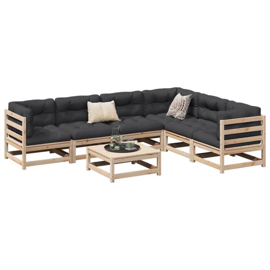 VidaXL set divano da giardino Legno di pino  
