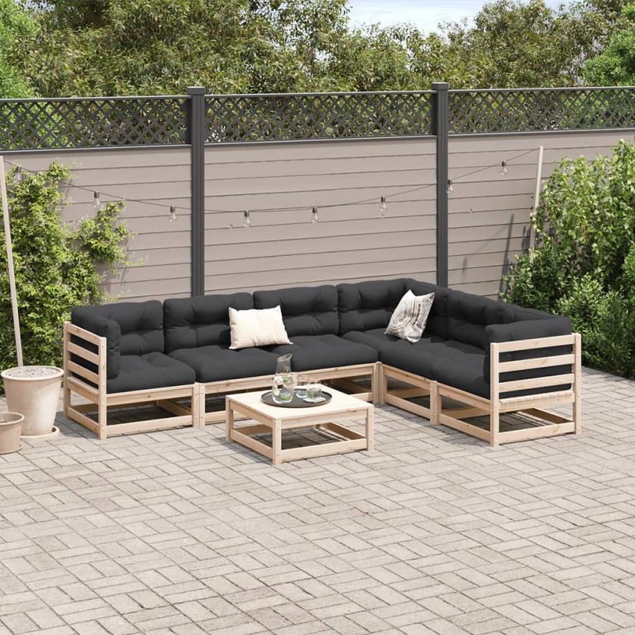 VidaXL set divano da giardino Legno di pino  