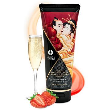 Shunga Massage Cream Erdbeerwein