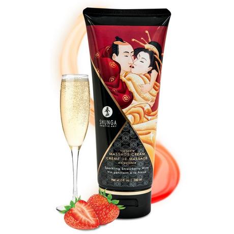 Shunga  Crème de massage Shunga vin de fraise 