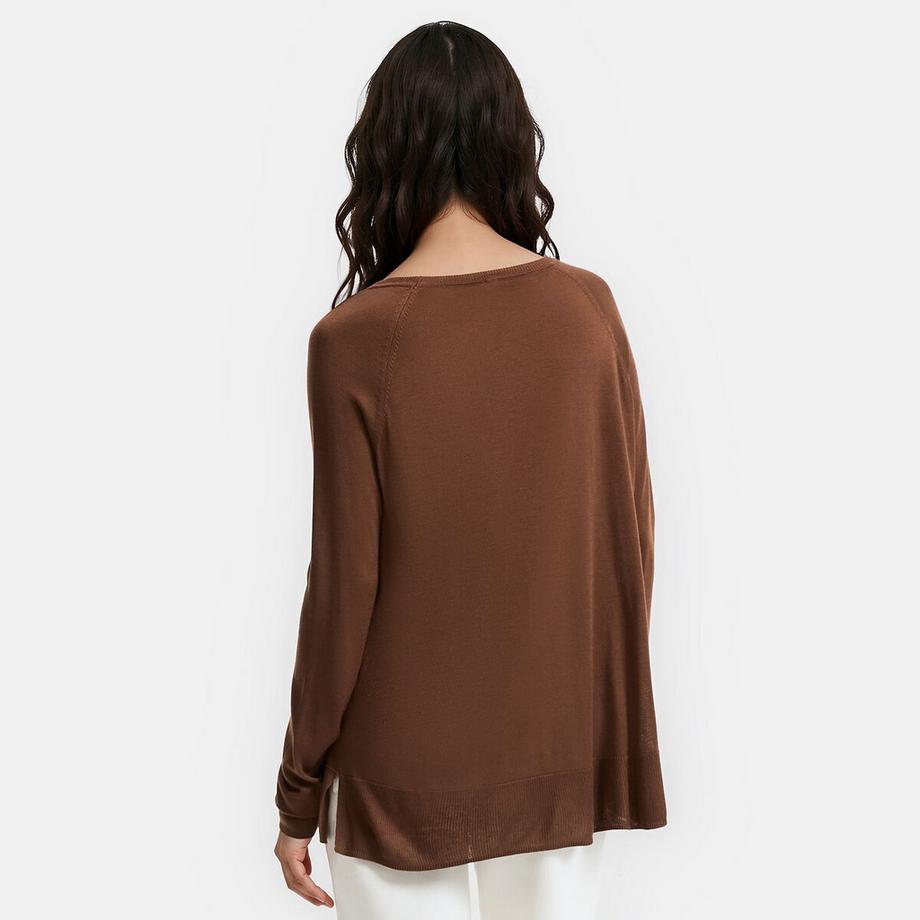 La Redoute Collections Pull col rond en maille fine  