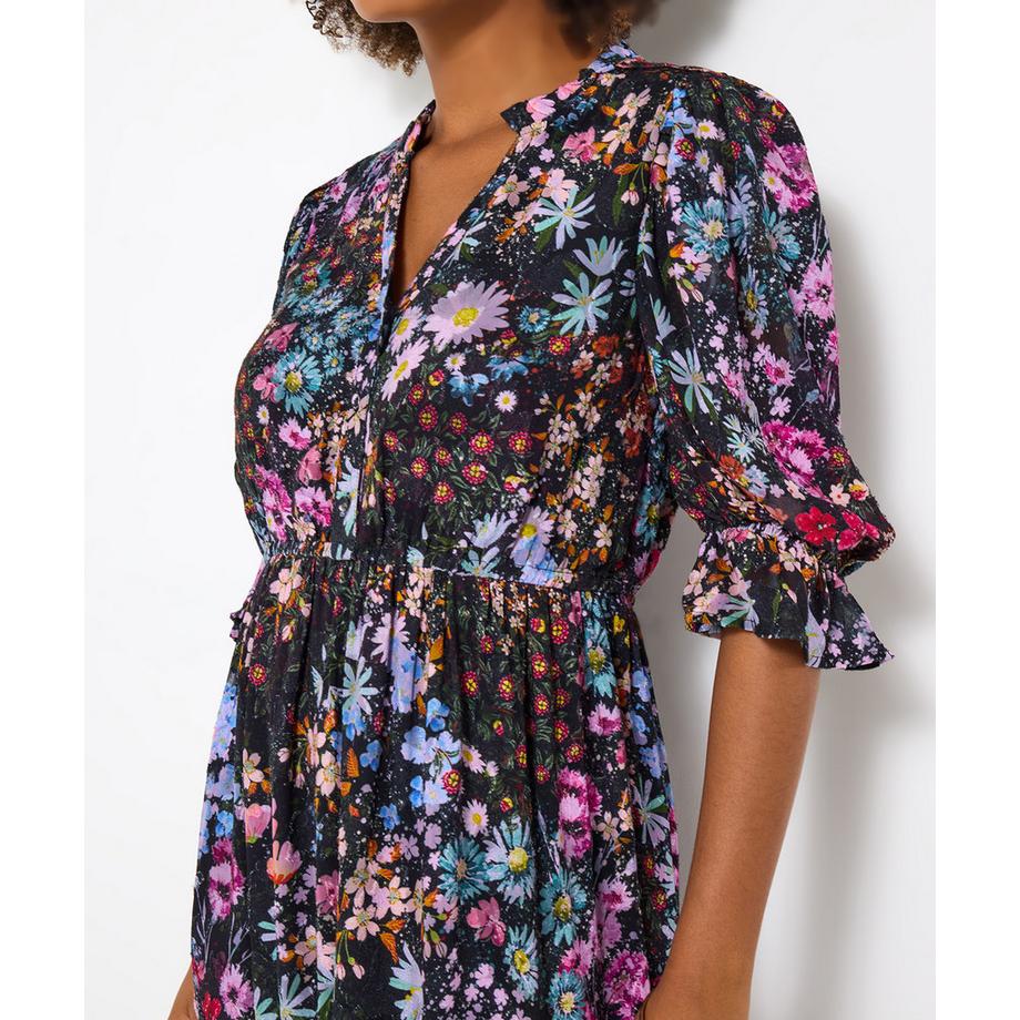 Joe Browns Robe Midi Étagée en Georgette Fleurie  