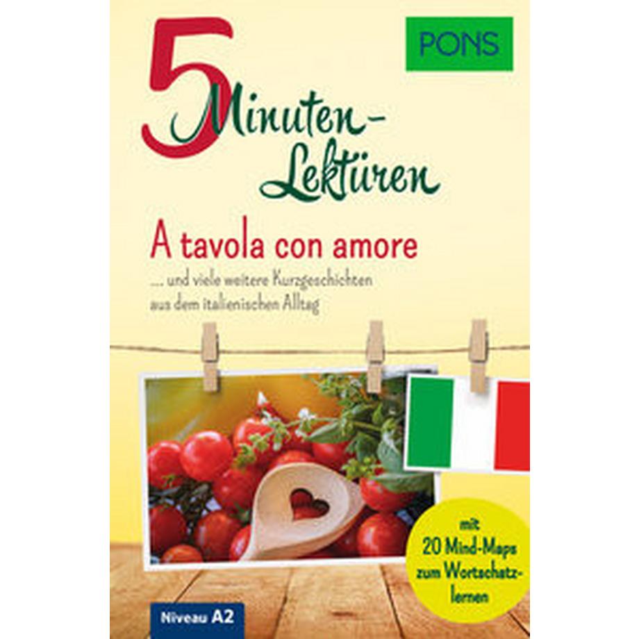 Pons  PONS 5-Minuten-Lektüre Italienisch A2 - A tavola con amore 