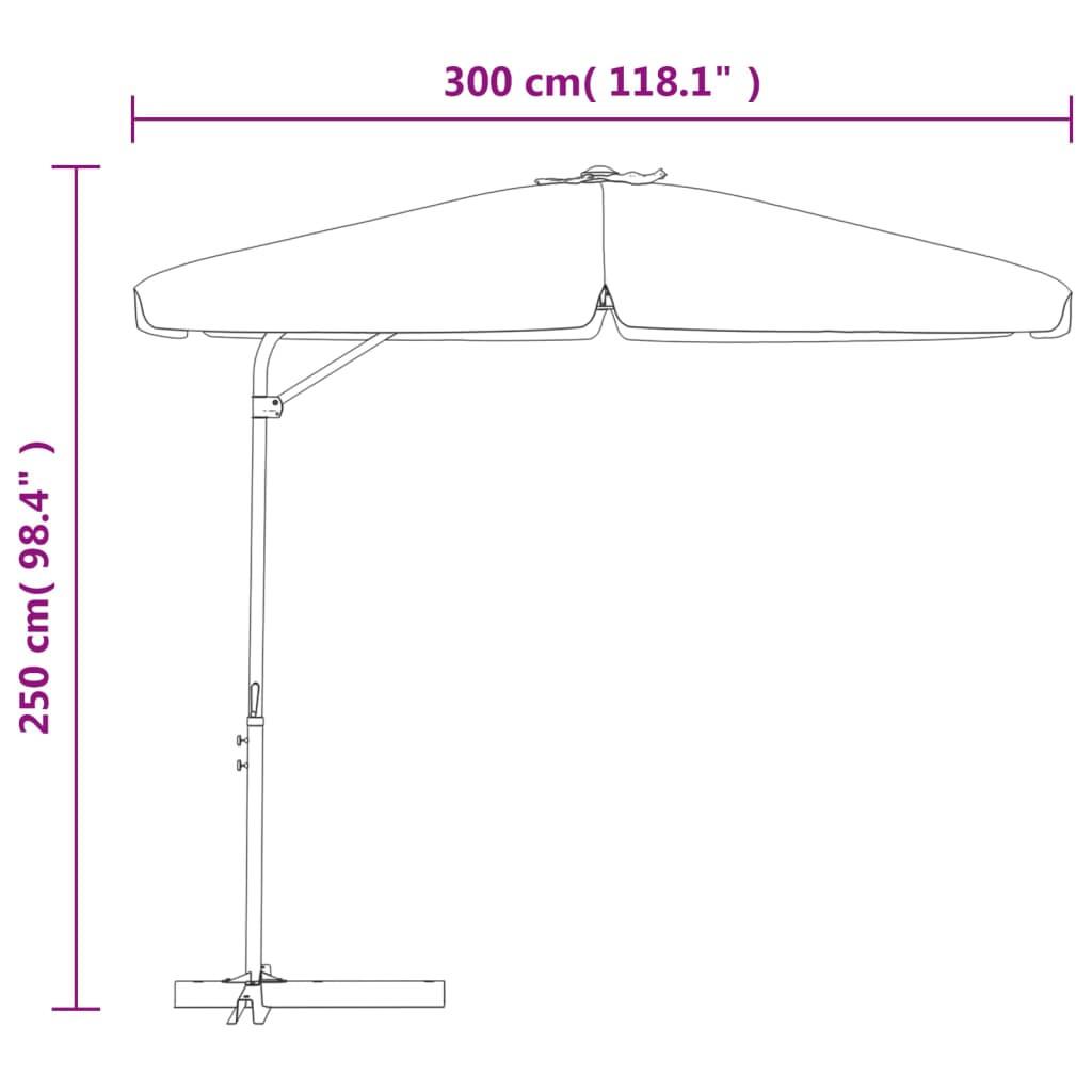 VidaXL Parasol de jardin  