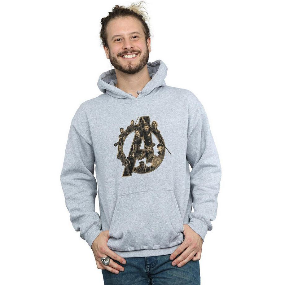 AVENGERS  Felpa Con Cappuccio Logo 