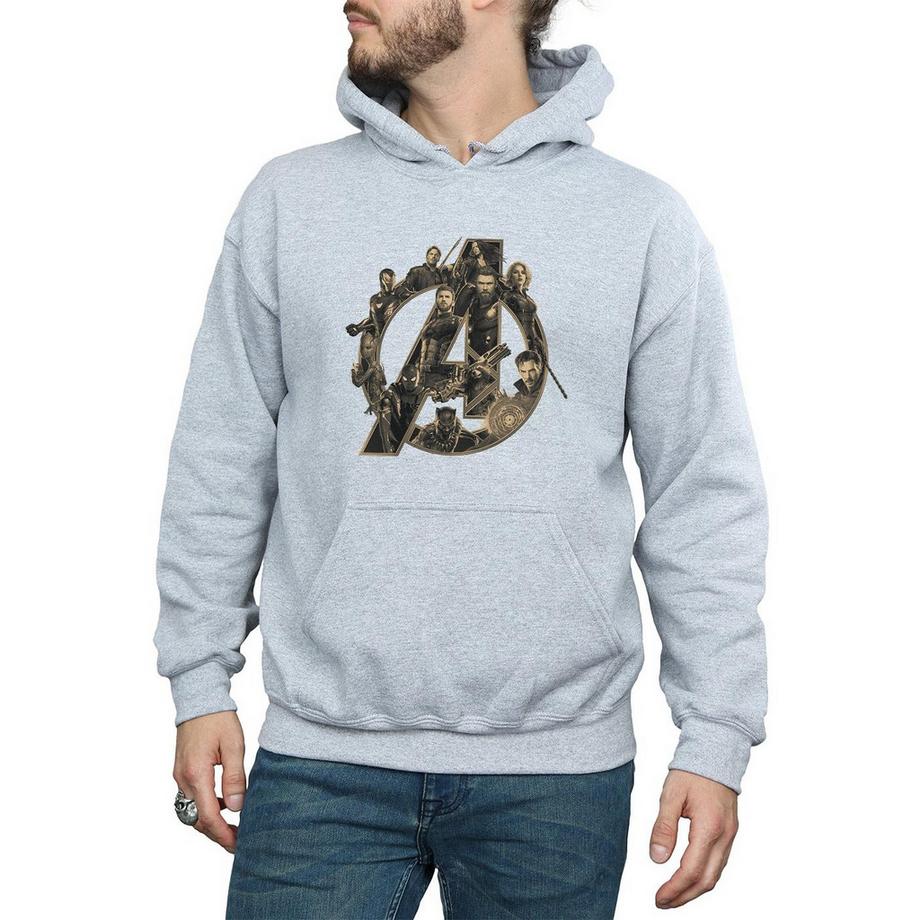 AVENGERS  Felpa Con Cappuccio Logo 