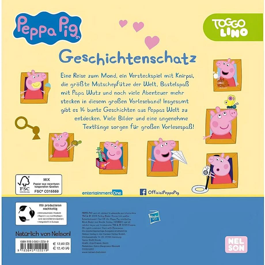 Peppa Wutz Gutenachtgeschichten: Geschichtenschatz Kein Autor Gebundene Ausgabe 