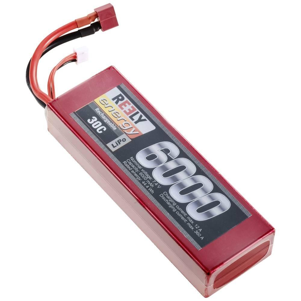 Reely  Pack d'accus modélisme (LiPo) 7.4 V 6000 mAh nombre de cellules, 2 système de fiches T Harricase 30 