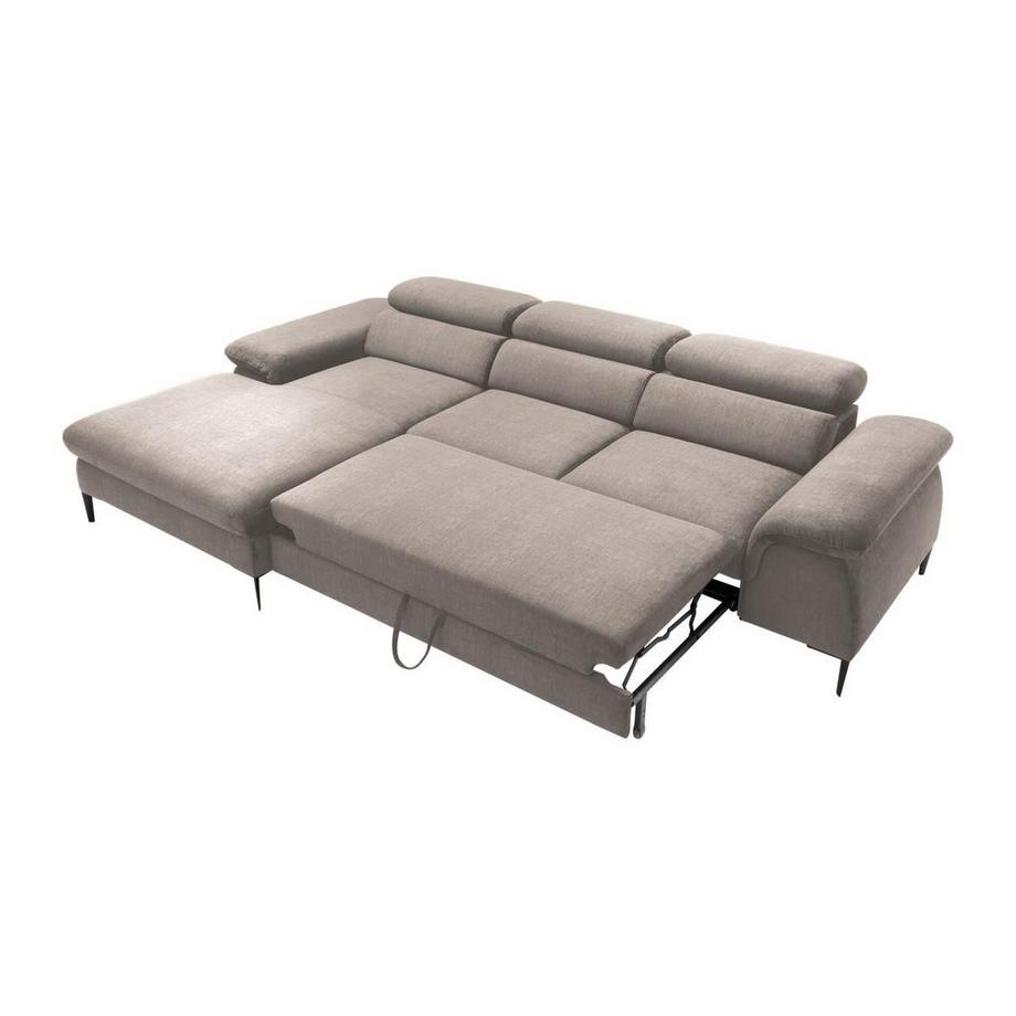 PASCAL MORABITO Divano letto in Velluto Tortora - Angolo a sinistra - SEPINA di PASCAL MORABITO  