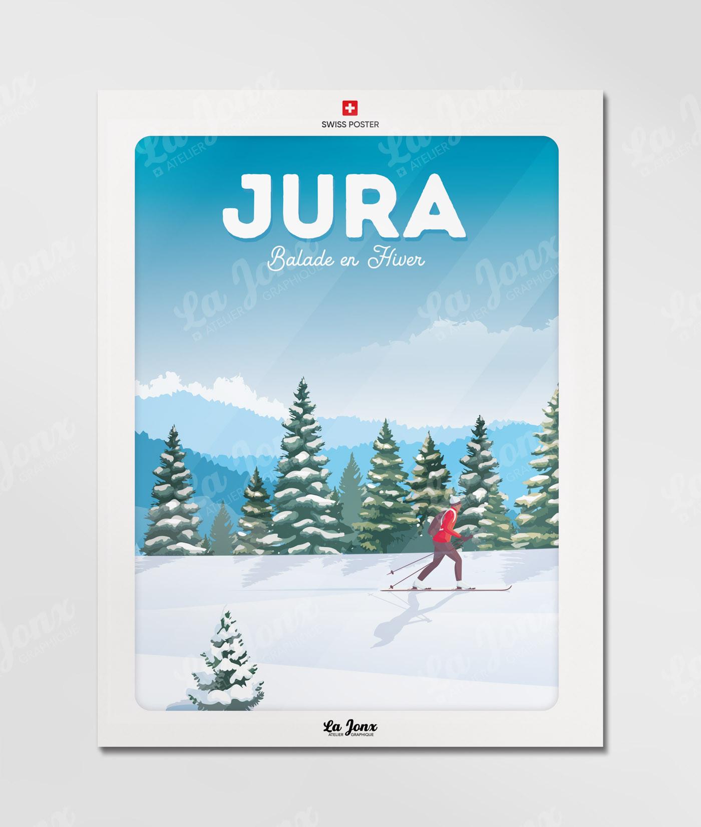 La-Jonx Jura Balade en Hiver - Poster  