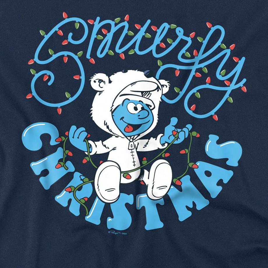 Les Stroumpfs  T-ShirtMotif Schtroumpf Smurfy Christmas 