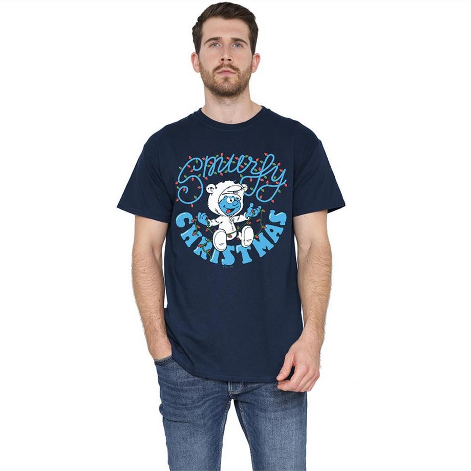 Les Stroumpfs  T-ShirtMotif Schtroumpf Smurfy Christmas 