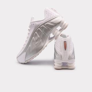 NIKE  Shox R4 - White Metallic Silver 