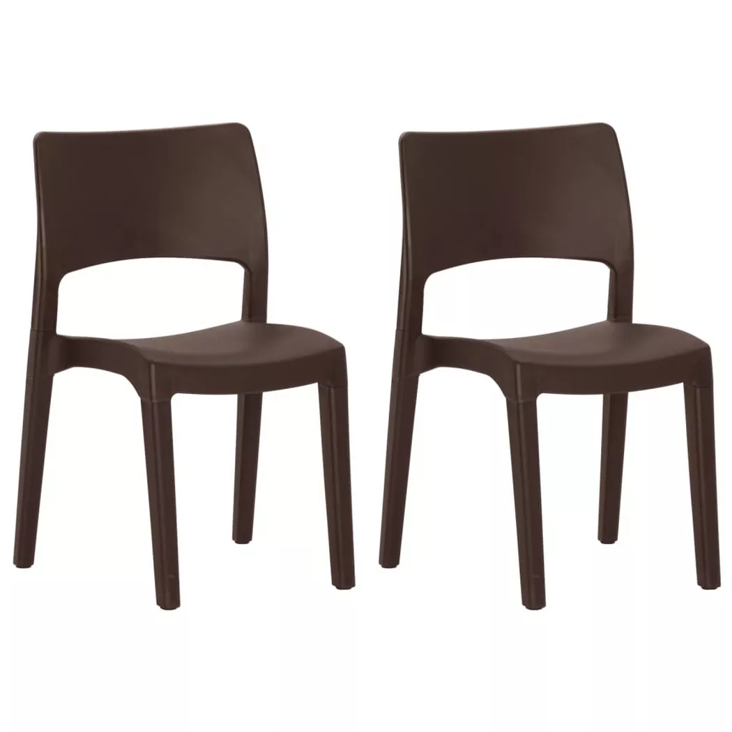 VidaXL - Chaise de jardin polypropylène, One Size, Marron