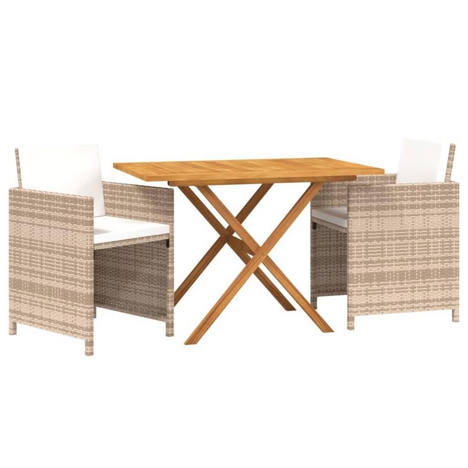 VidaXL Ensemble de salle à manger de jardin rotin synthétique  