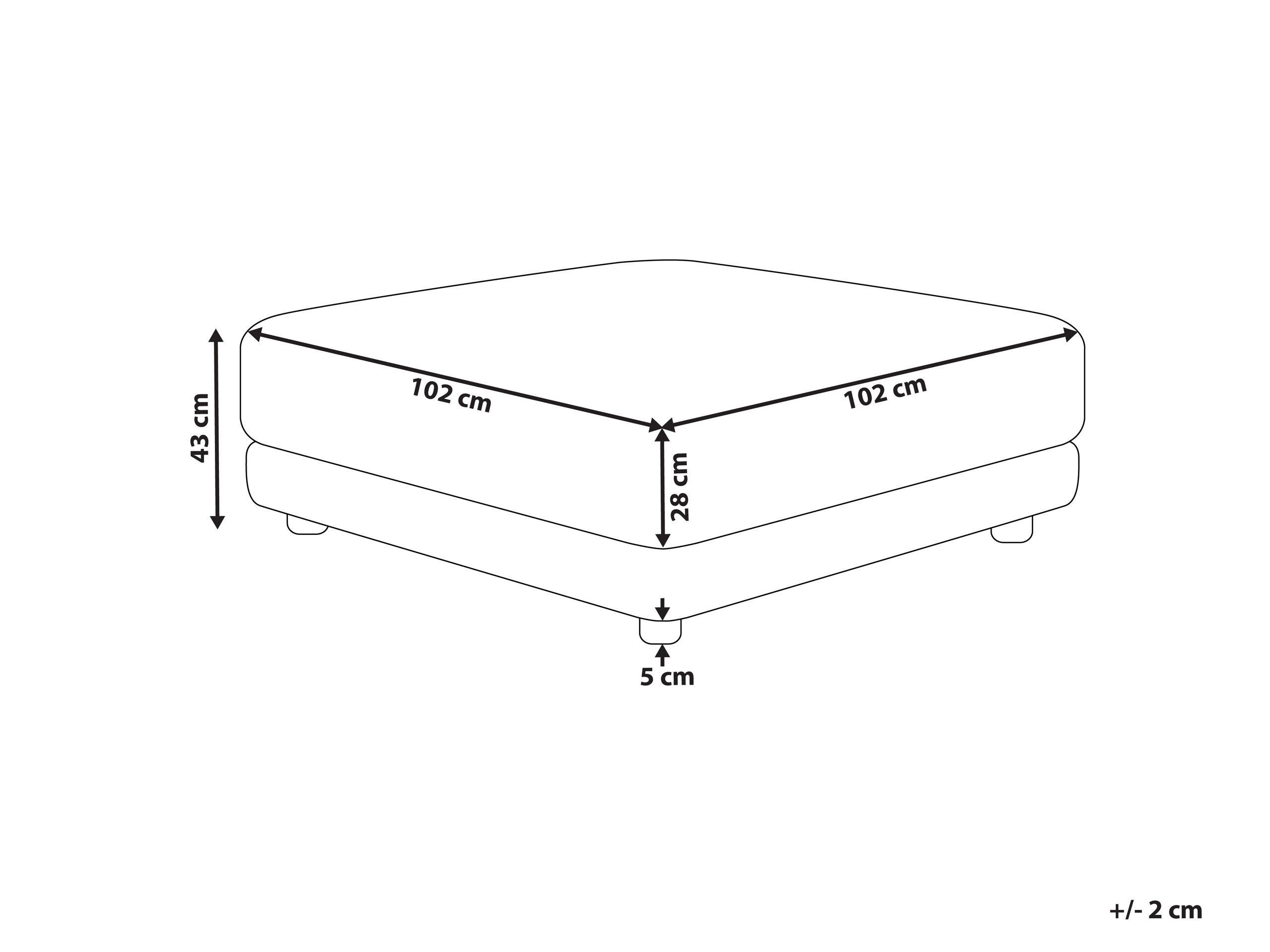 Beliani Ottomane aus Stoff Klassisch SIGTUNA  