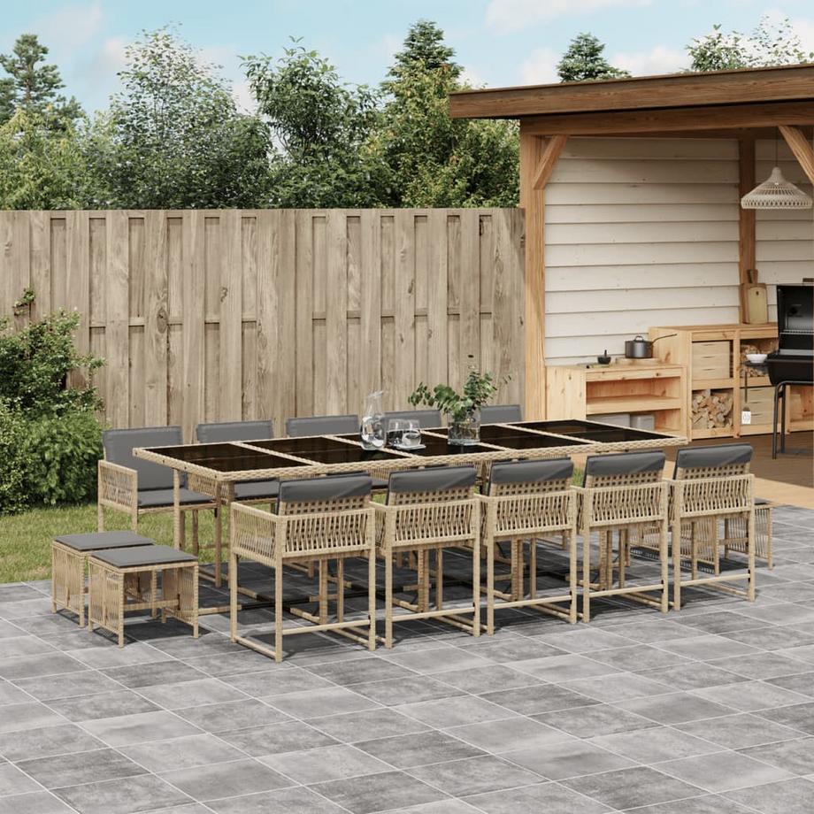 VidaXL Ensemble de salle à manger de jardin rotin synthétique  