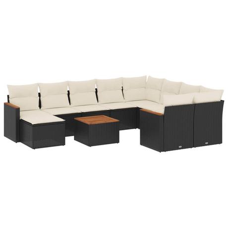 VidaXL set divano da giardino Polirattan  