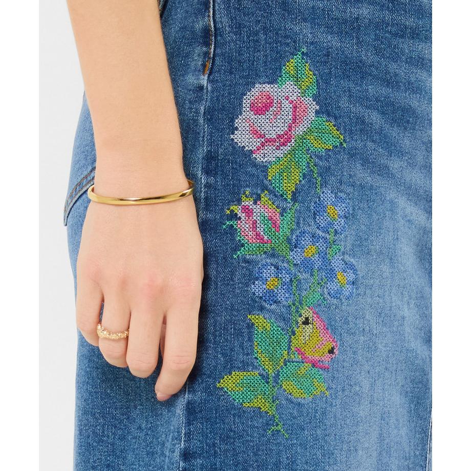 Joe Browns Bestickter Stretch Denim Minirock  