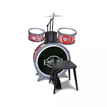 Schlagzeug mit Stuhl Rot/Schwarz