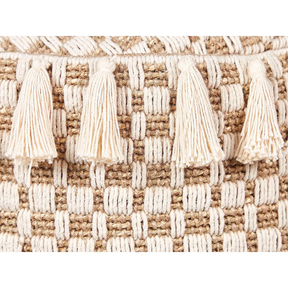 Beliani Pouf en Coton Boho PIRAK  