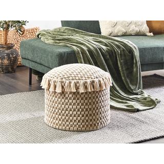 Beliani Pouf en Cotone Boho PIRAK  