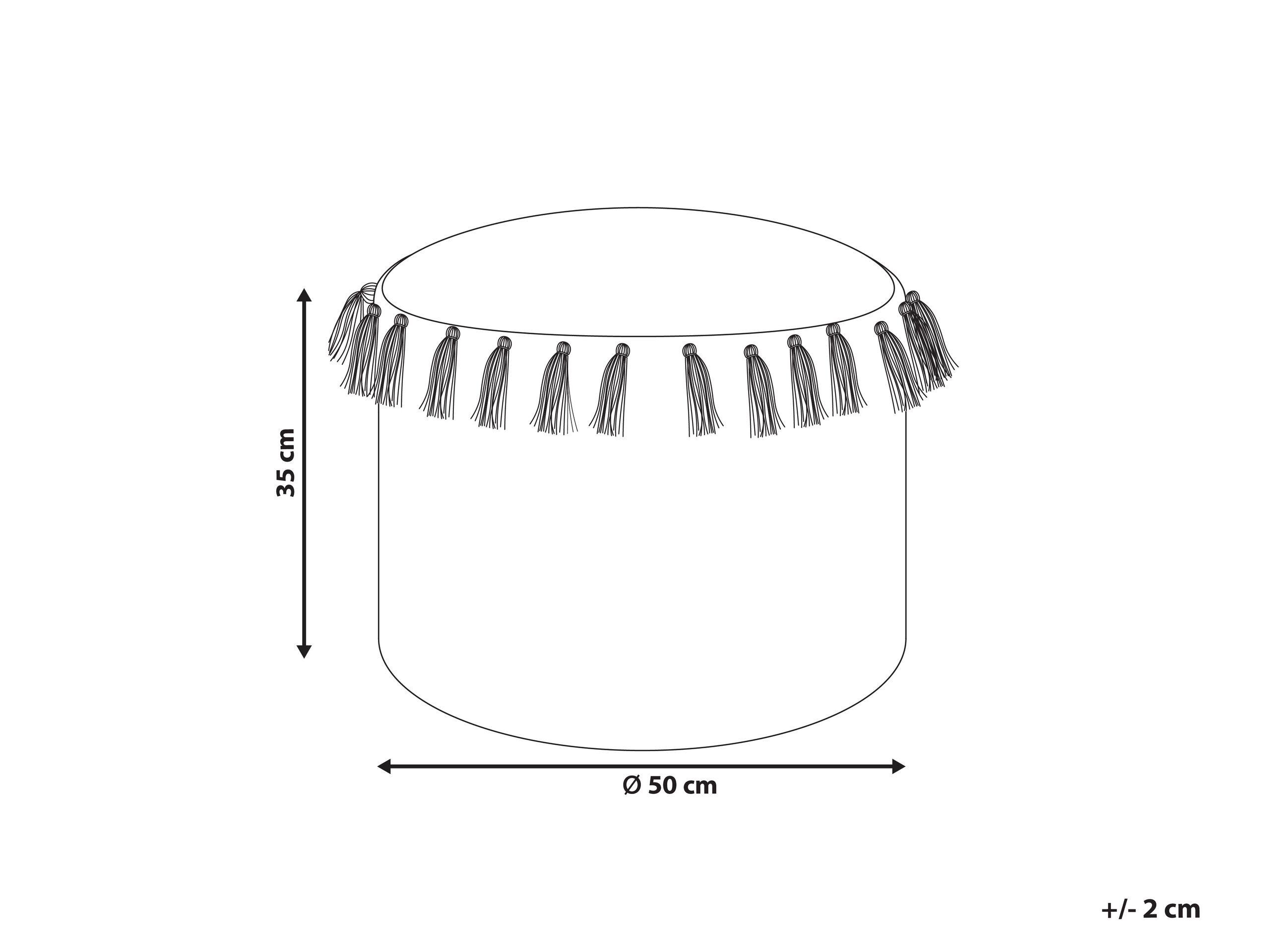 Beliani Pouf aus Baumwolle Boho PIRAK  