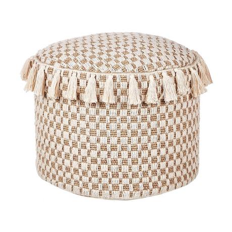 Beliani Pouf en Cotone Boho PIRAK  