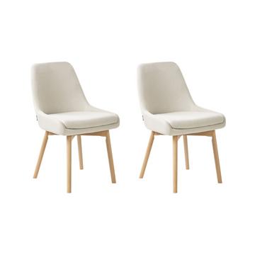 Lot de 2 chaises de salle à manger en Polyester Traditionnel MELFORT