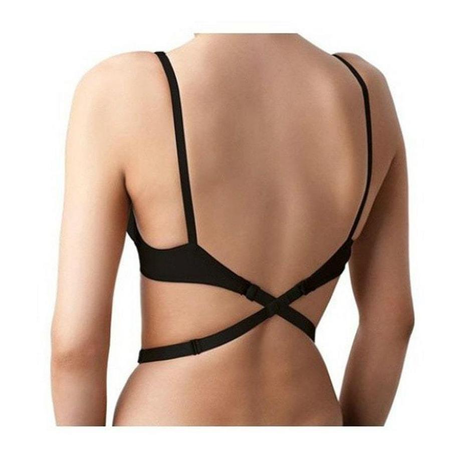B2X 2x Bretelles d'extension de soutien-gorge bas du dos Noir  