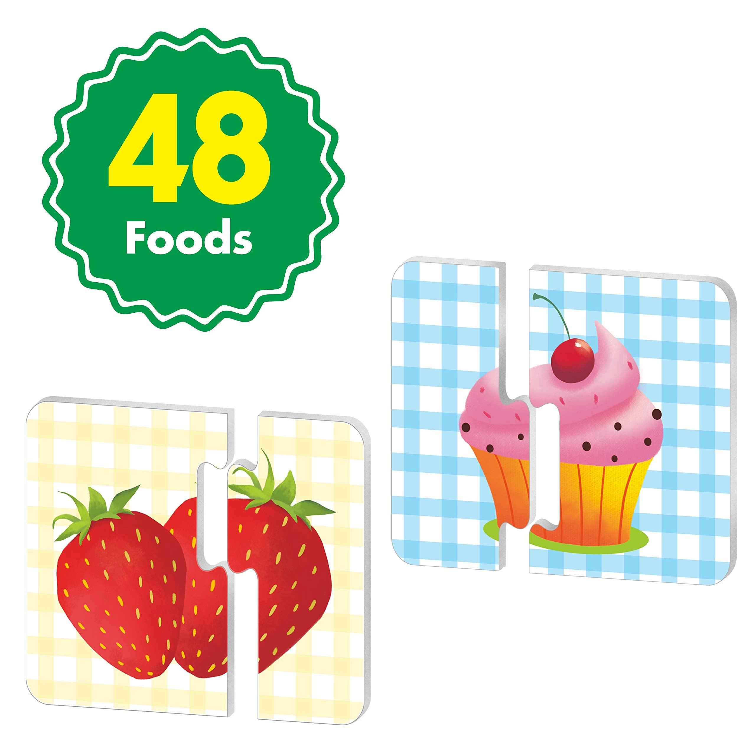 Activity-board  48 puzzles alimentaires avec mécanisme de correction des erreurs, parfaits pour l'éducation précoce et l'apprentissage préscolaire 