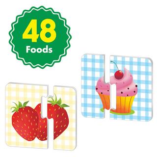 Activity-board  48 puzzles alimentaires avec mécanisme de correction des erreurs, parfaits pour l'éducation précoce et l'apprentissage préscolaire 