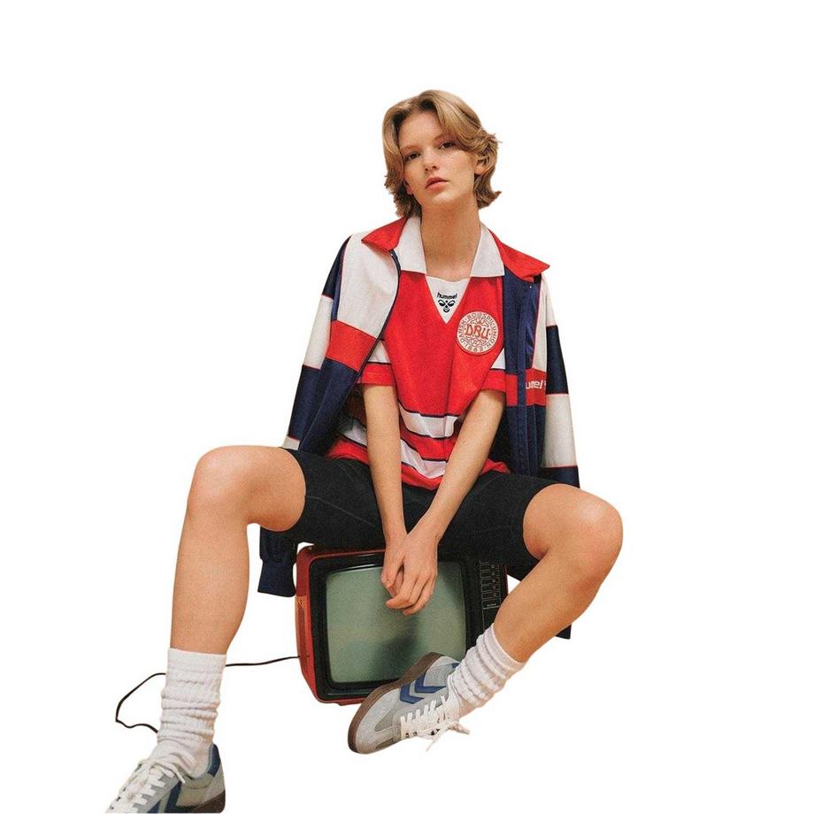 Hummel 1988 Dänemark Fussballtrikot  