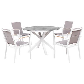 Gartentisch Set aus Aluminium Modern MALETTO / BUSSETO