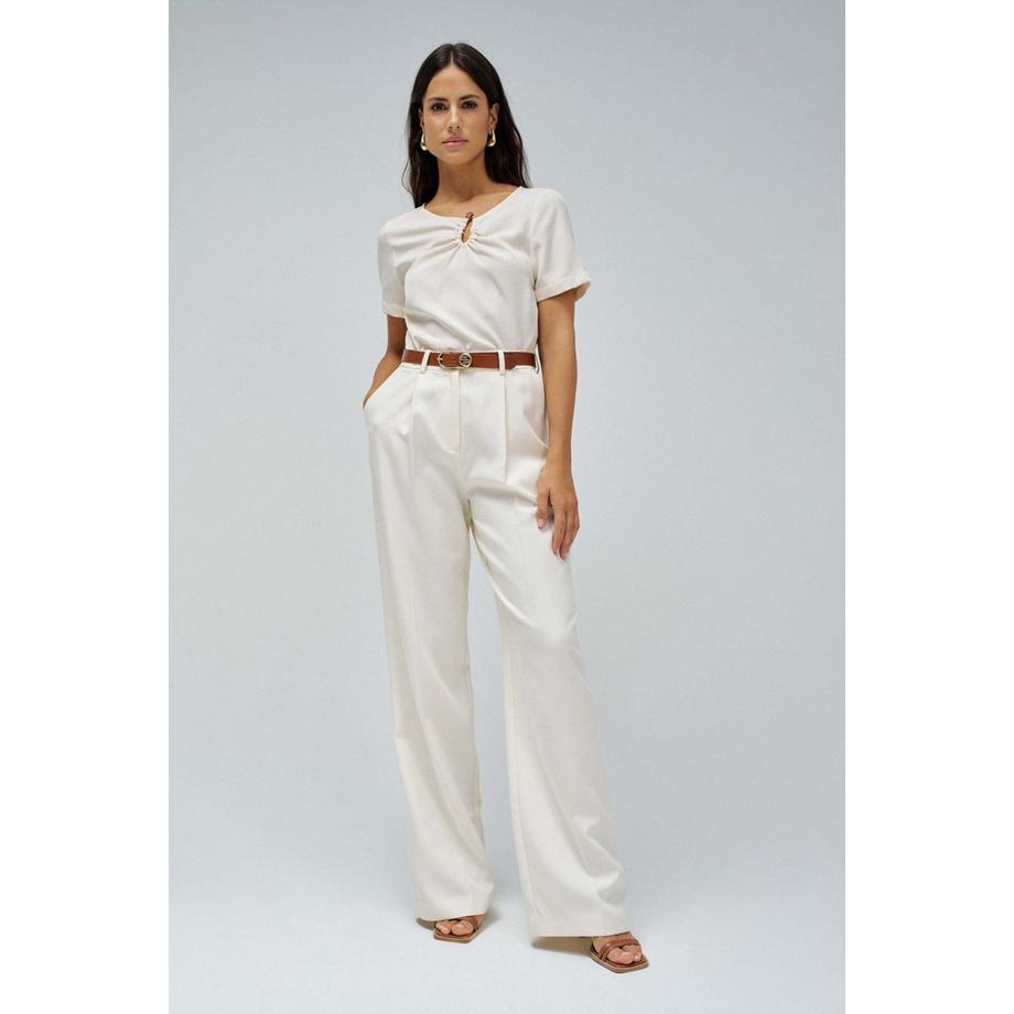 Salsa Kurzarmbluse mit Metalldetail  