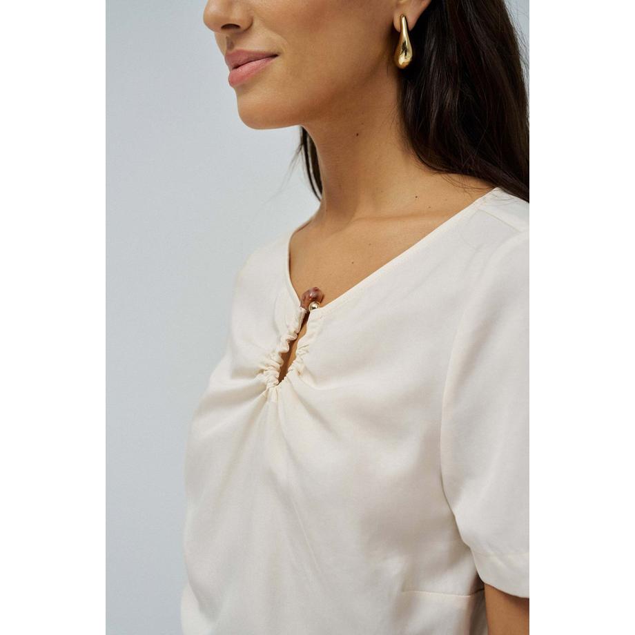 Salsa Kurzarmbluse mit Metalldetail  