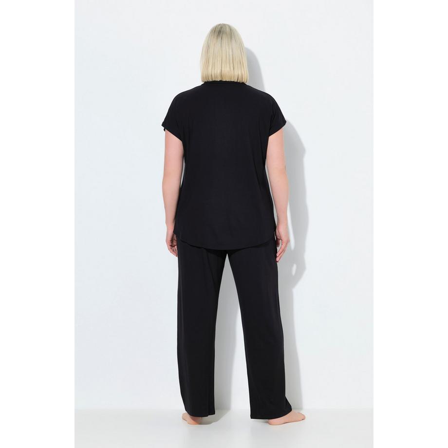 Ulla Popken Pyjama Oversize Manches Courtes Col V  