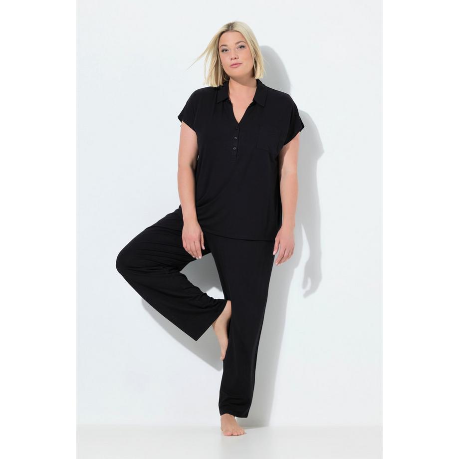 Ulla Popken Pyjama Oversize Manches Courtes Col V  