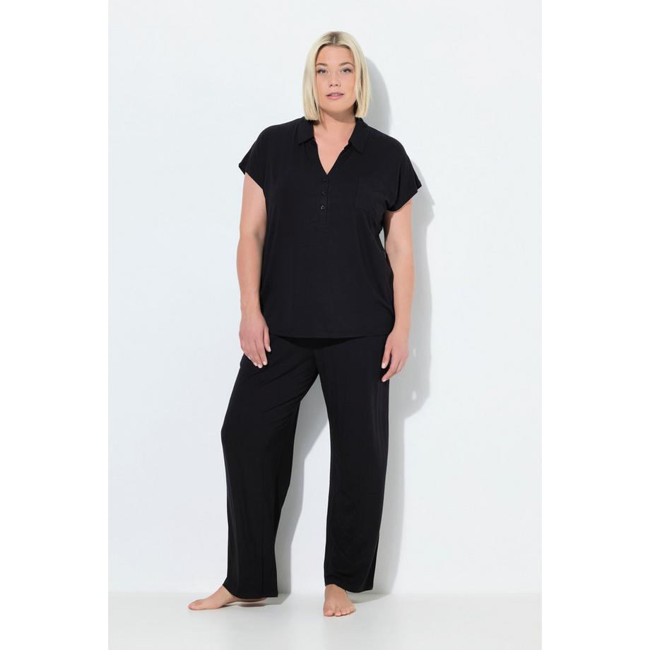Ulla Popken Pyjama Oversize Manches Courtes Col V  