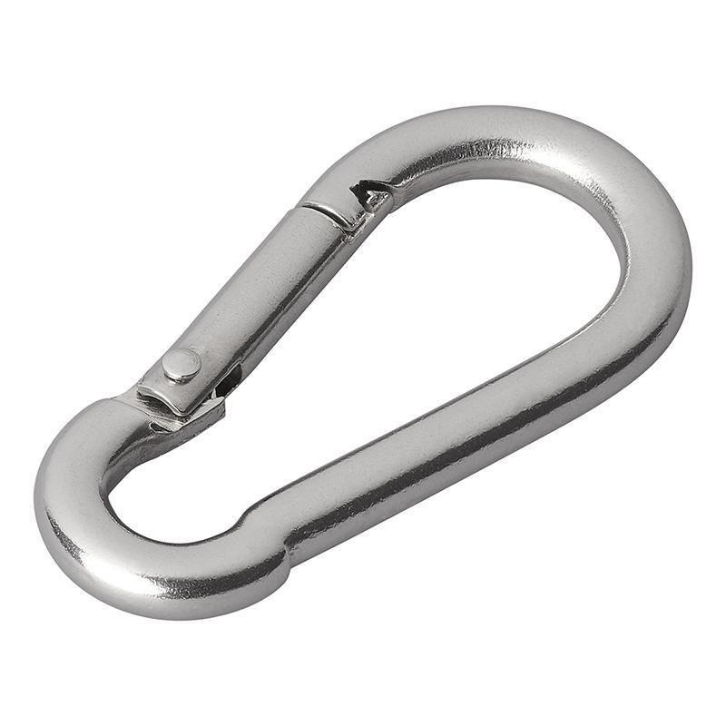 Pricenet  Mousqueton acier inoxydable 5x50mm 2 pièces sous blister 