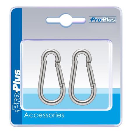 Pricenet  Mousqueton acier inoxydable 5x50mm 2 pièces sous blister 
