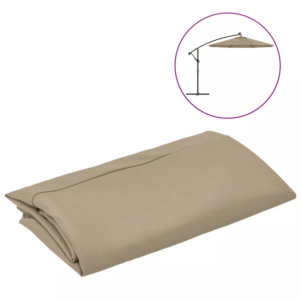 vidaXL Ersatzbezug für Sonnenschirm Taupe 300 cm